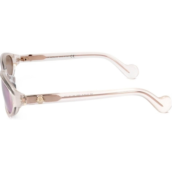 Sunglasses Moncler ML 0117 - 25G Ivory/Brown Mirror, Oval - Picture 3 of 12